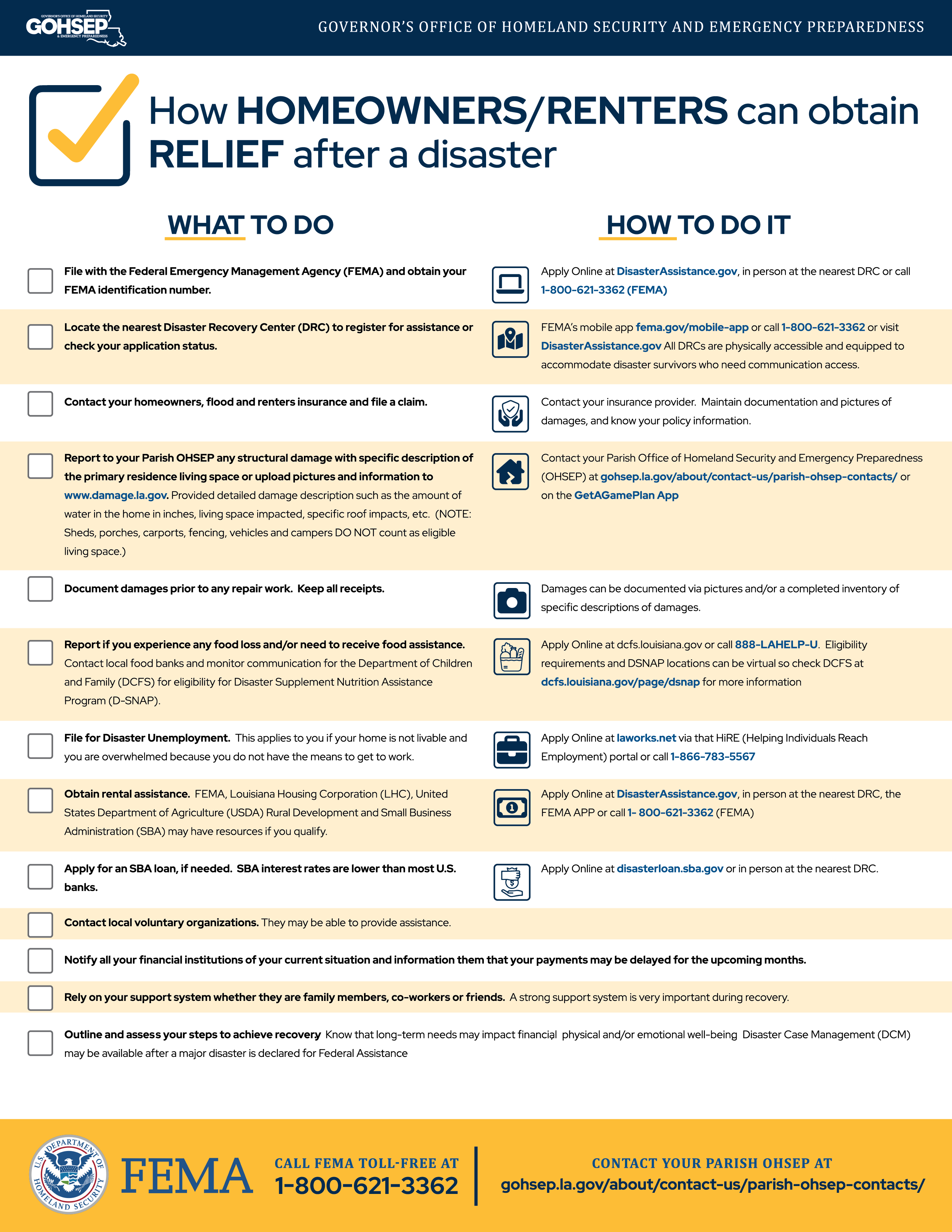 How to obtain Disaster Relief